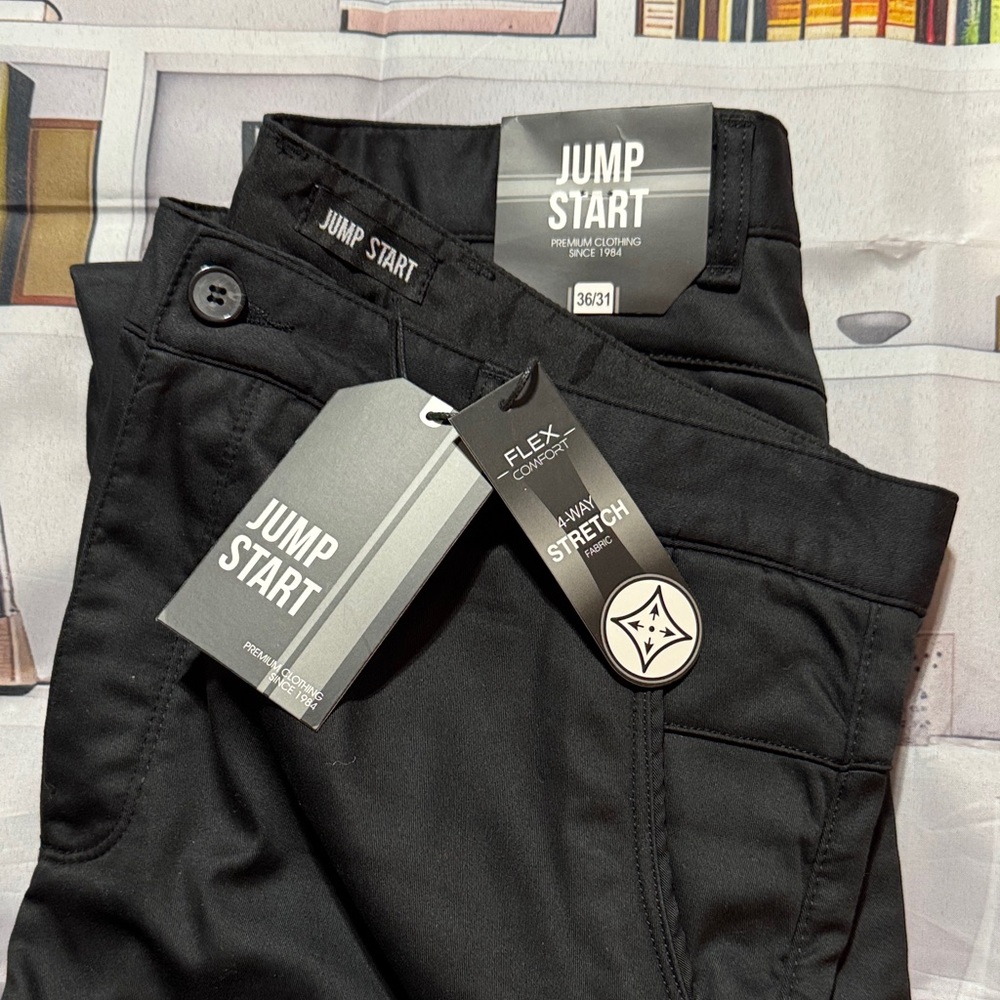 Men's Black Velvet Lined Dress Pants (NWT)